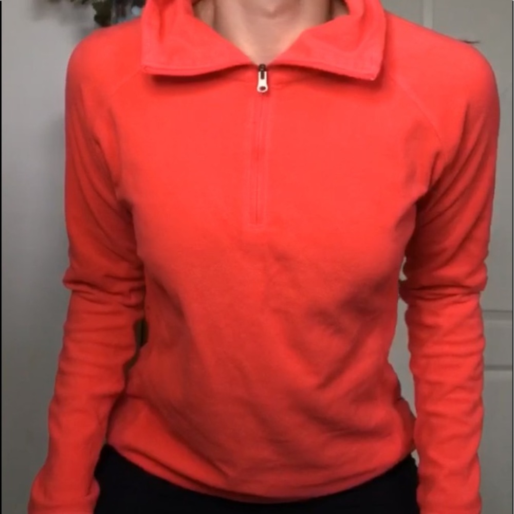 Colombia half zip up bright pink/orangish fleece